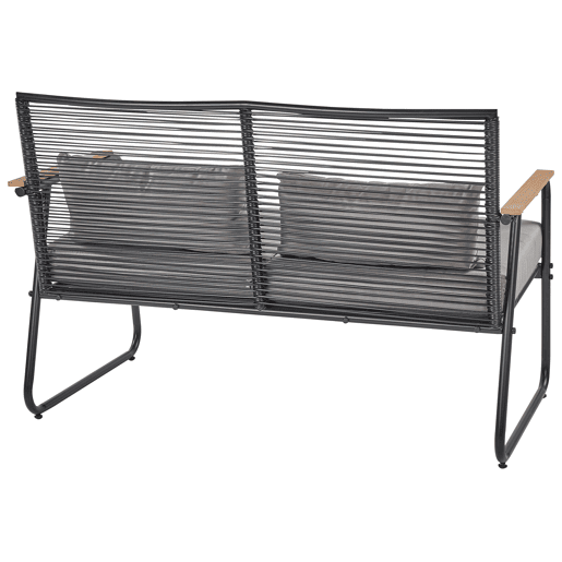 Conjunto de jardim com mesa 4 lugares POMONTE Metal Preto