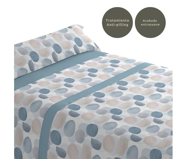 Juego de sábanas tres piezas cama de 105cm circ azul donegal collections