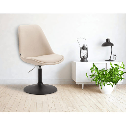 Silla De Comedor Maverick En Tela Crema 57X48X76 cm