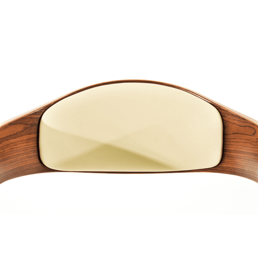 Set De 2 Taburetes Kingston En Simil Cuero Nogalcrema 48X50X88 cm