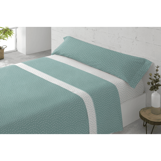 Conjunto de lençóis de três peças cama 90cm Puntos Aqua Donegal Collections