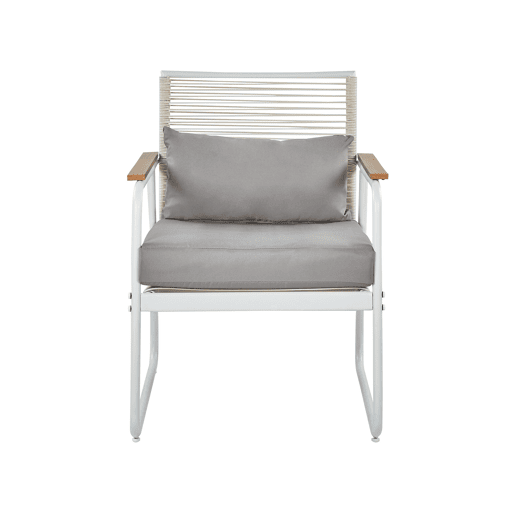 Conjunto de jardim com mesa 4 lugares POMONTE Metal Branco
