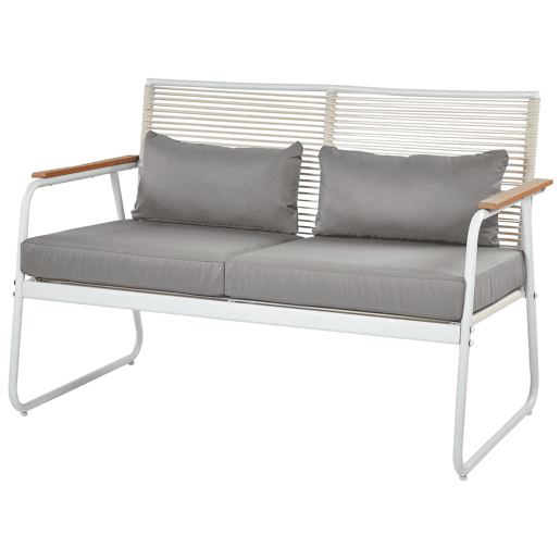 Conjunto de jardim com mesa 4 lugares POMONTE Metal Branco