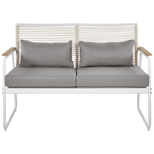 Conjunto de jardim com mesa 4 lugares POMONTE Metal Branco