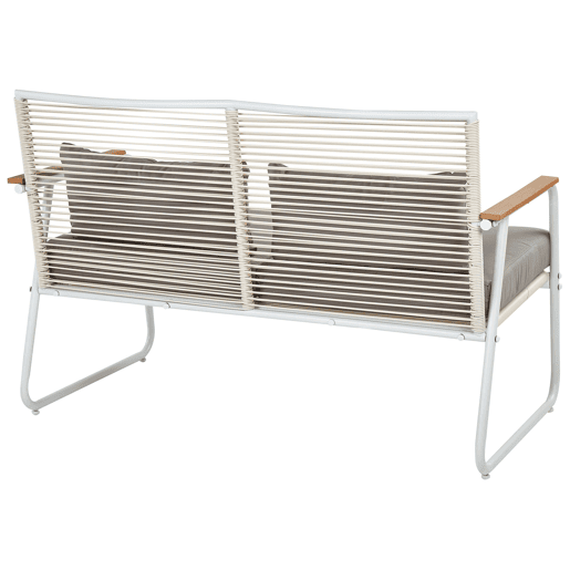 Conjunto de jardim com mesa 4 lugares POMONTE Metal Branco