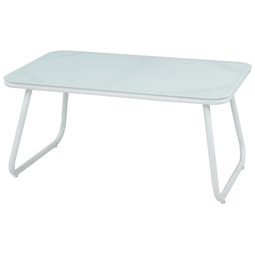 Conjunto de jardim com mesa 4 lugares POMONTE Metal Branco