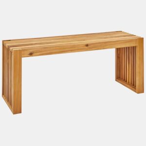 Banco de jardim BELLANO 105 cm Madeira de acácia Castanho