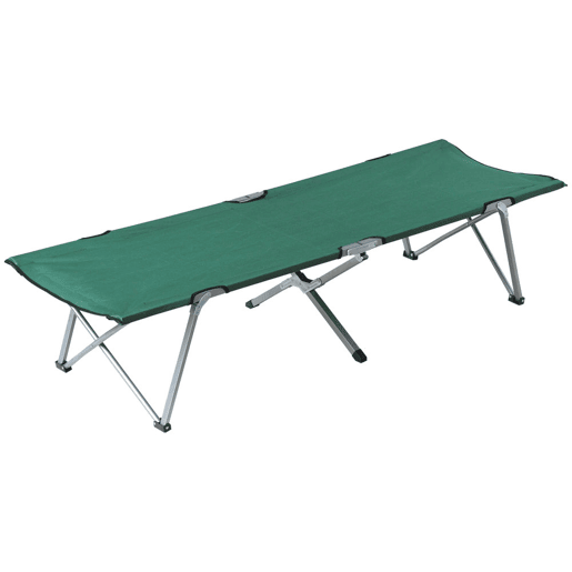 Outsunny Cama de Campismo Dobrável em Tela Oxford 600D com Estrutura Metálica Suporta até 136 kg para Praia e Caminhadas 193x64x40 cm Verde