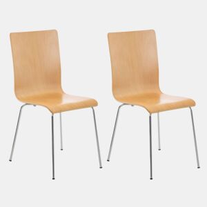 Juego de 2 Sillas de Espera Pepe Madera Natural 47X43X87 cm