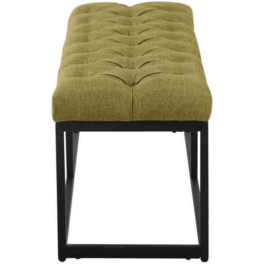 Taburete Pie de Cama Amun Tela & Negro Verde 38X120X46 cm