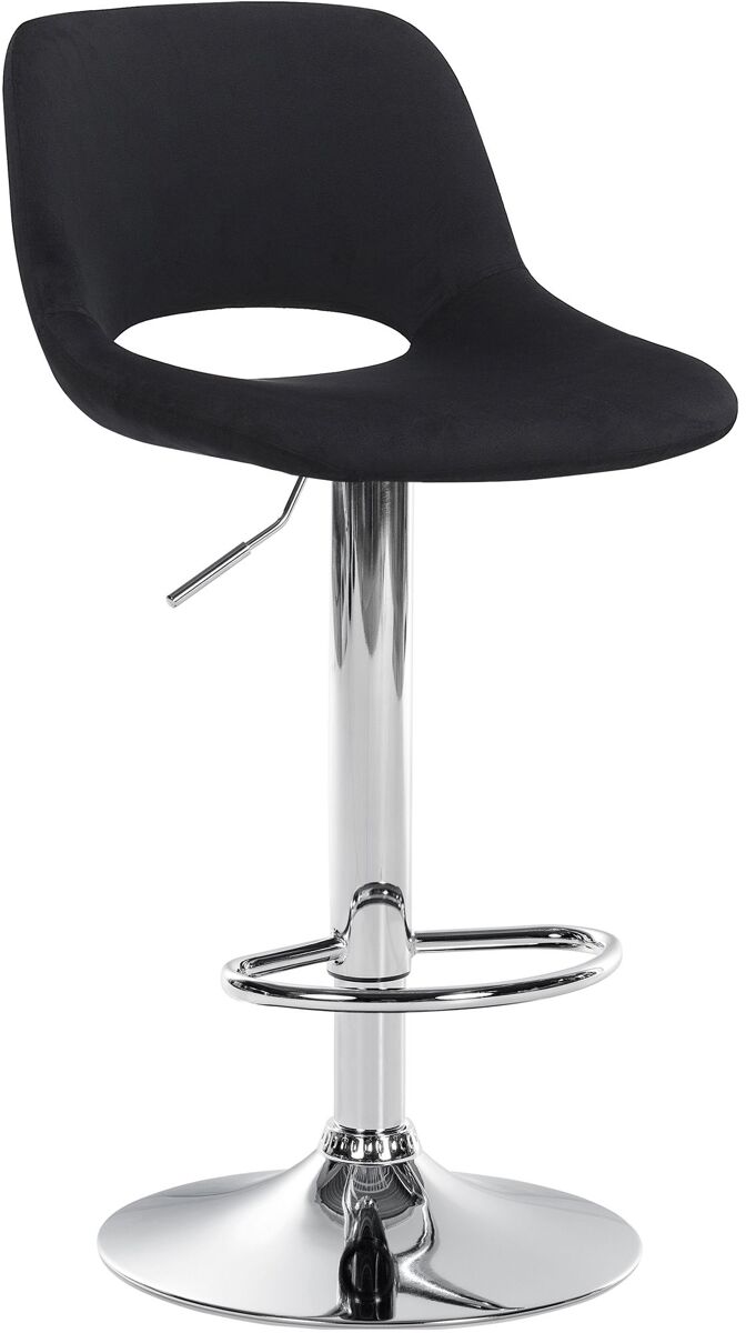 Taburete de bar camden en terciopelo negro 46x42x86 cm