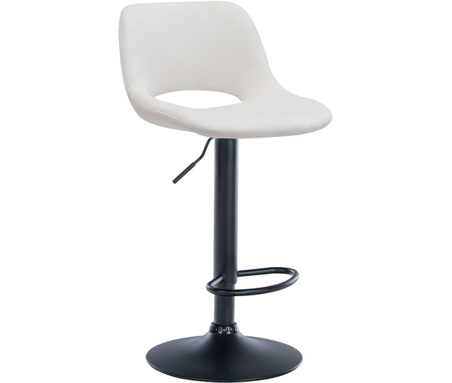 Taburete de bar camden en terciopelo crema 46x42x86 cm