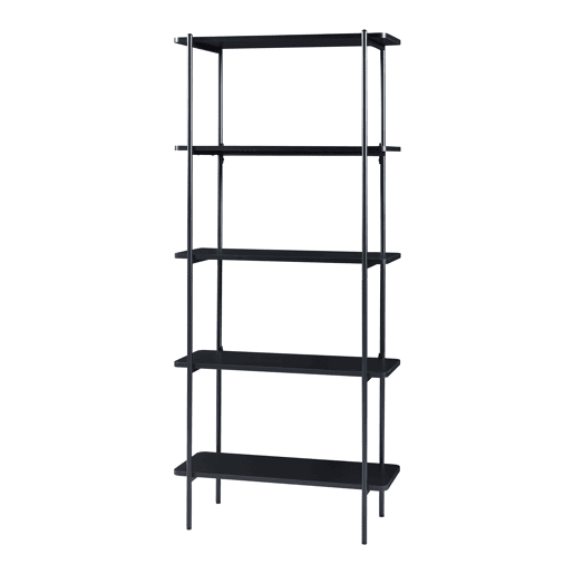 Estantes de Prateleiras Samnanger de 5 níveis aglomerado 180x80x34cm - Preto en.casa