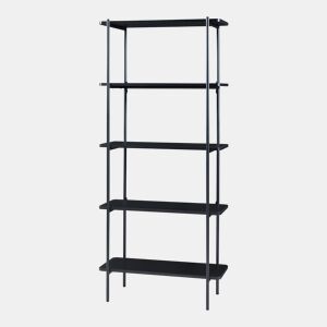 Estantes de Prateleiras Samnanger de 5 níveis aglomerado 180x80x34cm - Preto en.casa