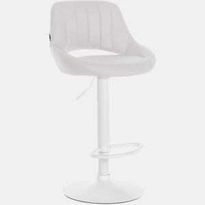 Taburete de bar Milet en polipiel Simil cuero Blanco 48X47X85 cm