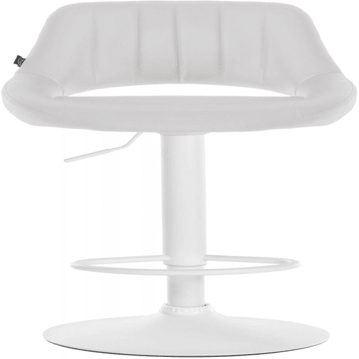 Taburete de bar Milet en polipiel Simil cuero Blanco 48X47X85 cm