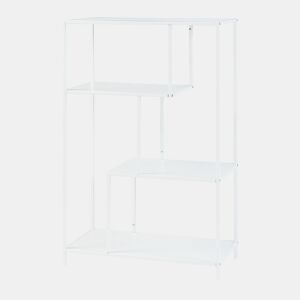Estantes de Prateleiras Reisjärvi de 4 níveis em aço 115x75x35cm - Branco mate en.casa