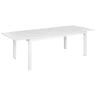 Mesa de refeição de jardim extensível SKALOMA 180240 cm 90 cm Metal Branco