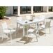 Beliani Mesa de jardín SKALOMA 90x180 Beliani Mesa de jardín SKALOMA 90x180 Blanco