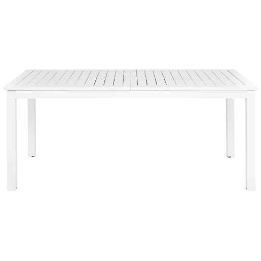 Mesa de refeição de jardim extensível SKALOMA 180240 cm 90 cm Metal Branco