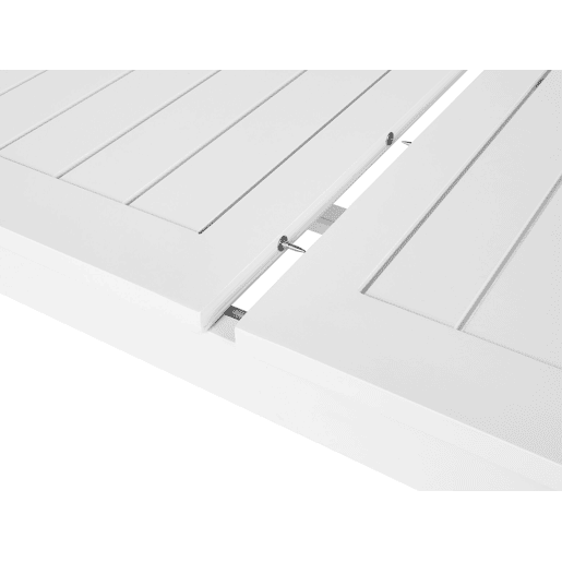 Mesa de refeição de jardim extensível SKALOMA 180240 cm 90 cm Metal Branco