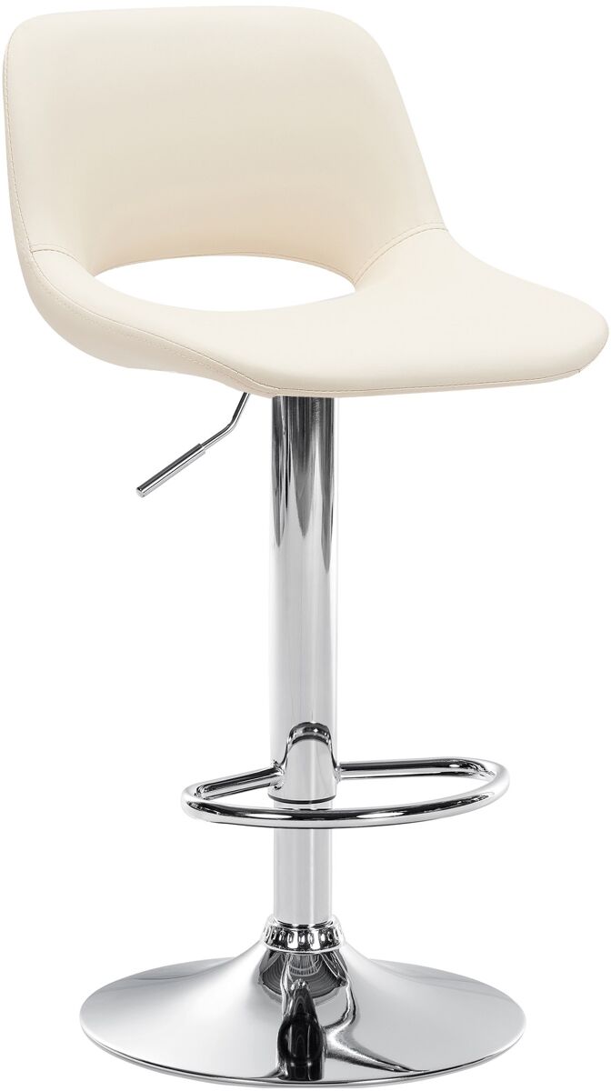 Taburete de bar camden en polipiel simil cuero crema 46x42x86 cm