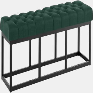 Taburete Pie de Cama Amun Tela & Negro Verde 38X150X46 cm