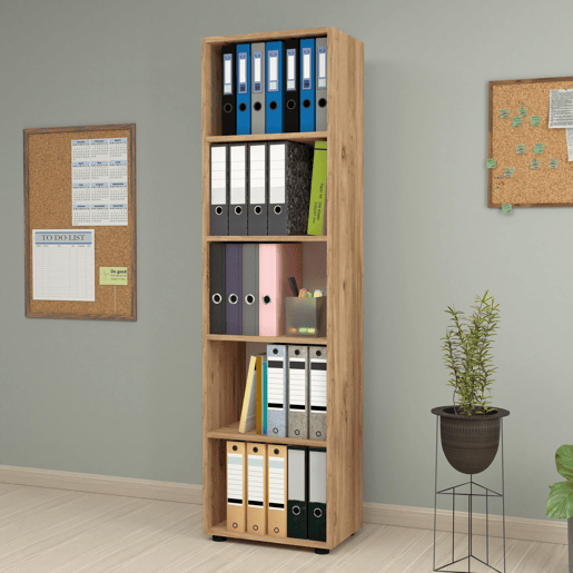 Estantes de Prateleiras Vara com 5 níveis aglomerado 178 x 49 x 30 cm - Carvalho en.casa