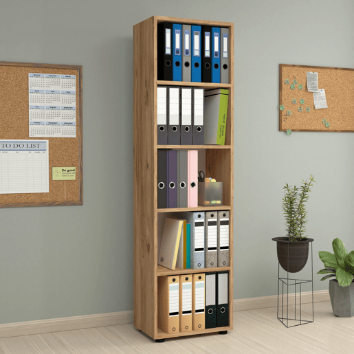 Estantes de Prateleiras Vara com 5 níveis aglomerado 178 x 49 x 30 cm - Carvalho en.casa