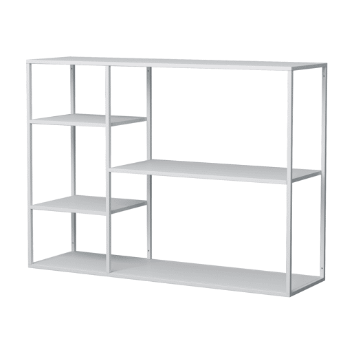 Estante de chão Isojoki com 5 níveis em metal 120x35x88cm - Branco en.casa