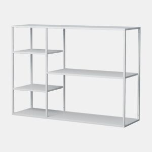 Estante de chão Isojoki com 5 níveis em metal 120x35x88cm - Branco en.casa
