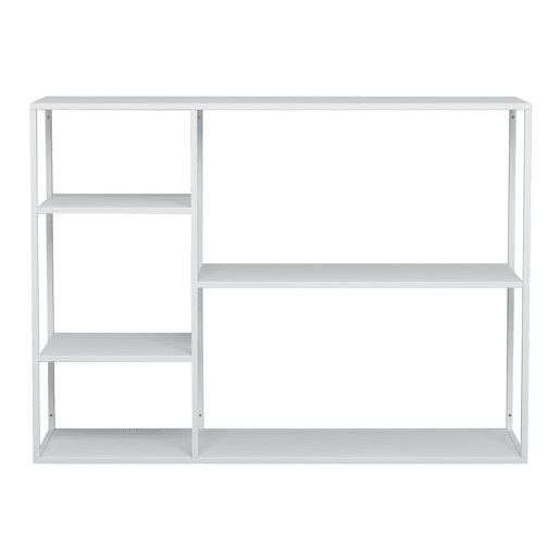 Estante de chão Isojoki com 5 níveis em metal 120x35x88cm - Branco en.casa