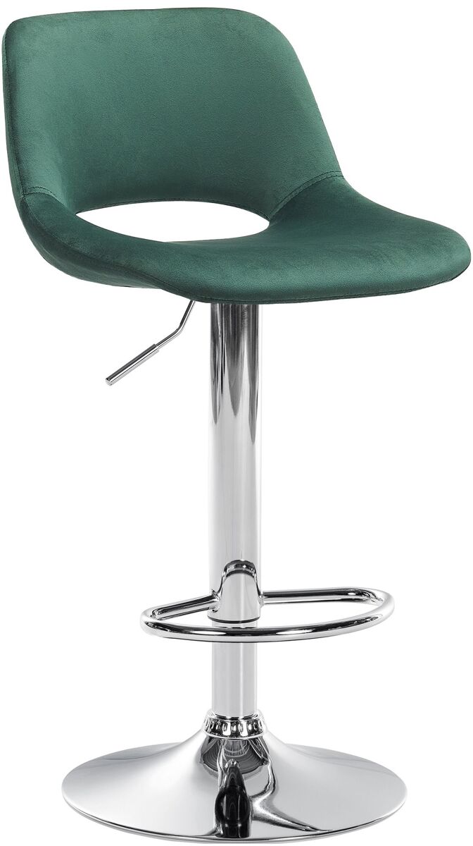 Taburete de bar camden en terciopelo verde 46x42x86 cm