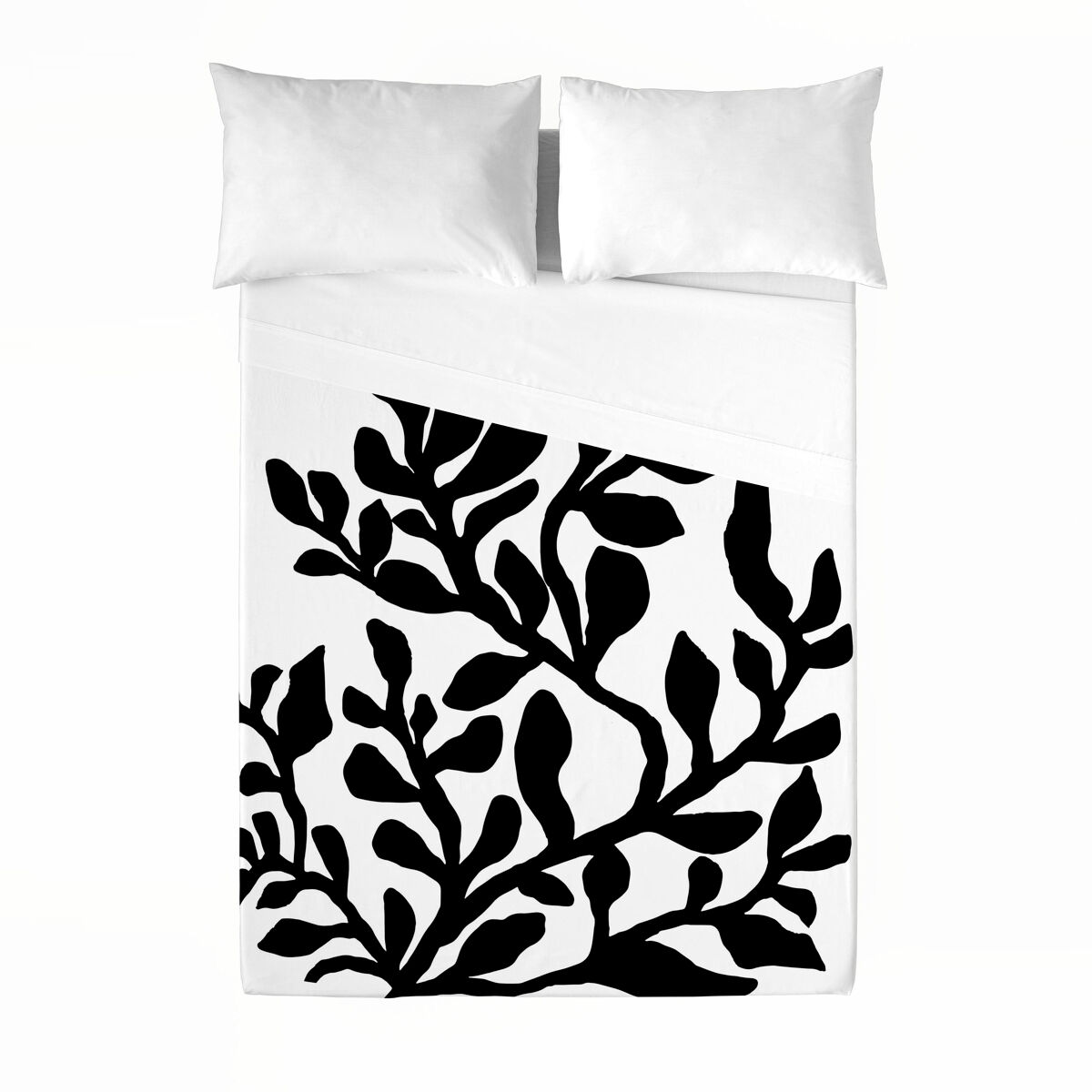 Naturals - juego de sábanas estampadas 3 piezas cama 90 - algodón incluye sábana encimera + 1 funda de almohada + sábana bajera - niobe