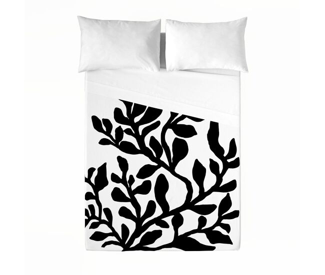 Naturals - juego de sábanas estampadas 3 piezas cama 90 - algodón incluye sábana encimera + 1 funda de almohada + sábana bajera - niobe