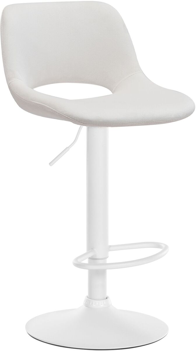 Taburete de bar camden en terciopelo crema 46x42x86 cm