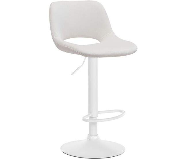 Taburete de bar camden en terciopelo crema 46x42x86 cm