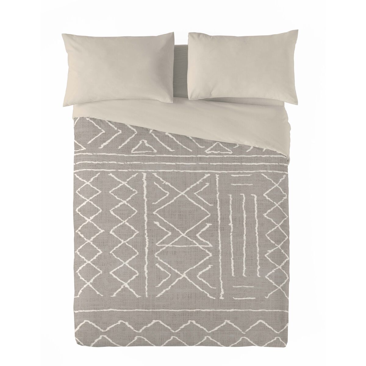 Sandal - funda nórdica estampada cama 135 - algodón extrasuave - incluye  1 funda de almohada - nauek linen