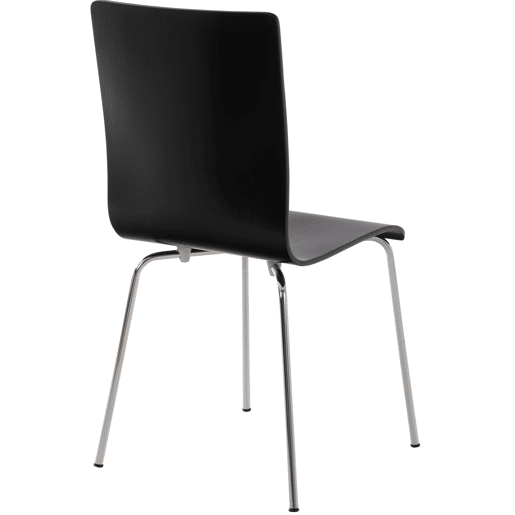 Juego de 2 Sillas de Espera Pepe Madera Negro 47X43X87 cm