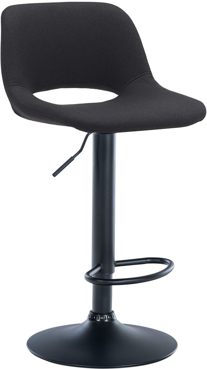 Taburete de bar camden en tela negro 46x42x86 cm