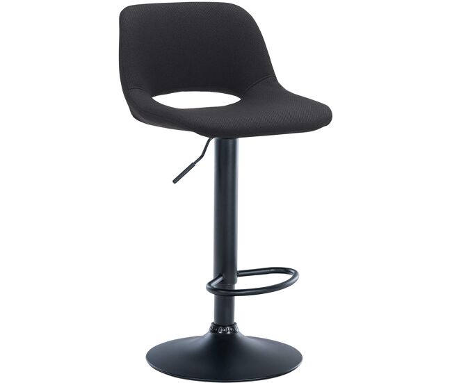 Taburete de bar camden en tela negro 46x42x86 cm
