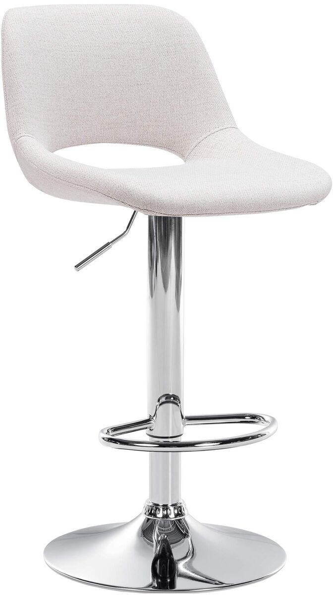 Taburete de bar camden en tela crema 46x42x86 cm