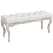 Banco de Cama Poliéster, Madera de Caucho HOMCOM Banco de Cama Poliéster, Madera de Caucho HOMCOM Crudo