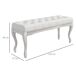 Banco de Cama Poliéster, Madera de Caucho HOMCOM Banco de Cama Poliéster, Madera de Caucho HOMCOM Crudo