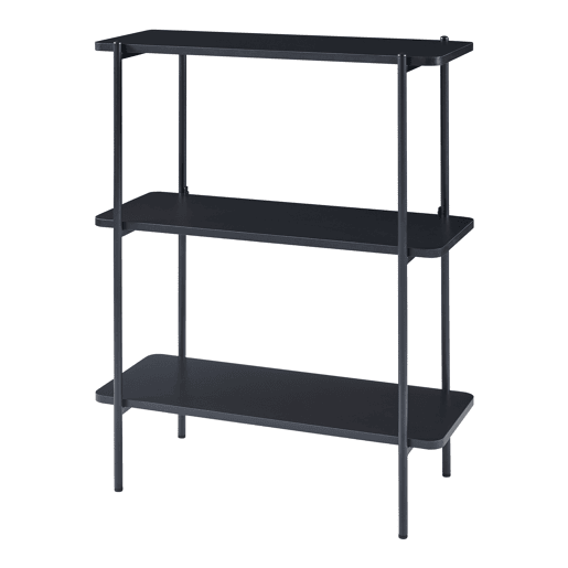 Estantes de Prateleiras Samnanger de 3 níveis aglomerado 100x80x34cm - Preto en.casa Estantes de Prateleiras Samnanger de 3 níveis aglomerado 100x80x34cm - Preto en.casa