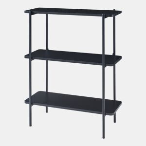 Estantes de Prateleiras Samnanger de 3 níveis aglomerado 100x80x34cm - Preto en.casa
