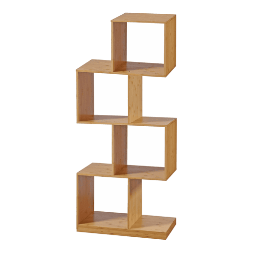 Estantes de Prateleiras Gullspång en forma de S bambu 130x55x30cm - Natural en.casa