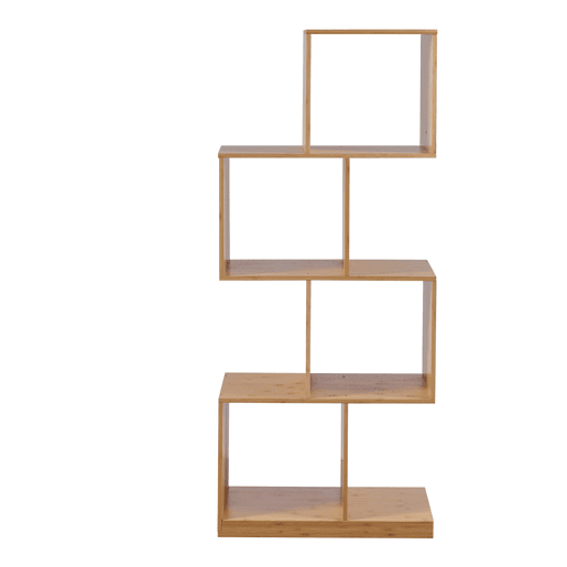 Estantes de Prateleiras Gullspång en forma de S bambu 130x55x30cm - Natural en.casa