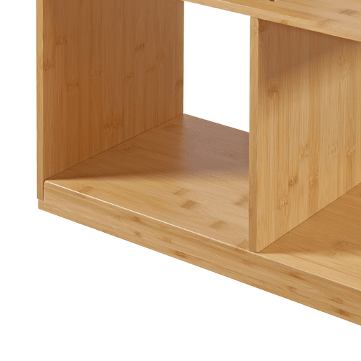 Estantes de Prateleiras Gullspång en forma de S bambu 130x55x30cm - Natural en.casa