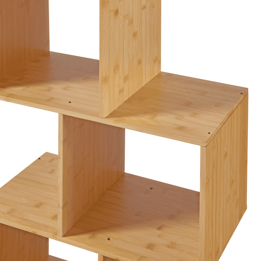 Estantes de Prateleiras Gullspång en forma de S bambu 130x55x30cm - Natural en.casa